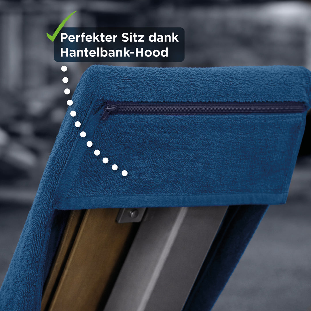 Bahmann Fitnesshandtuch mit Magnet & Reißverschlusstasche